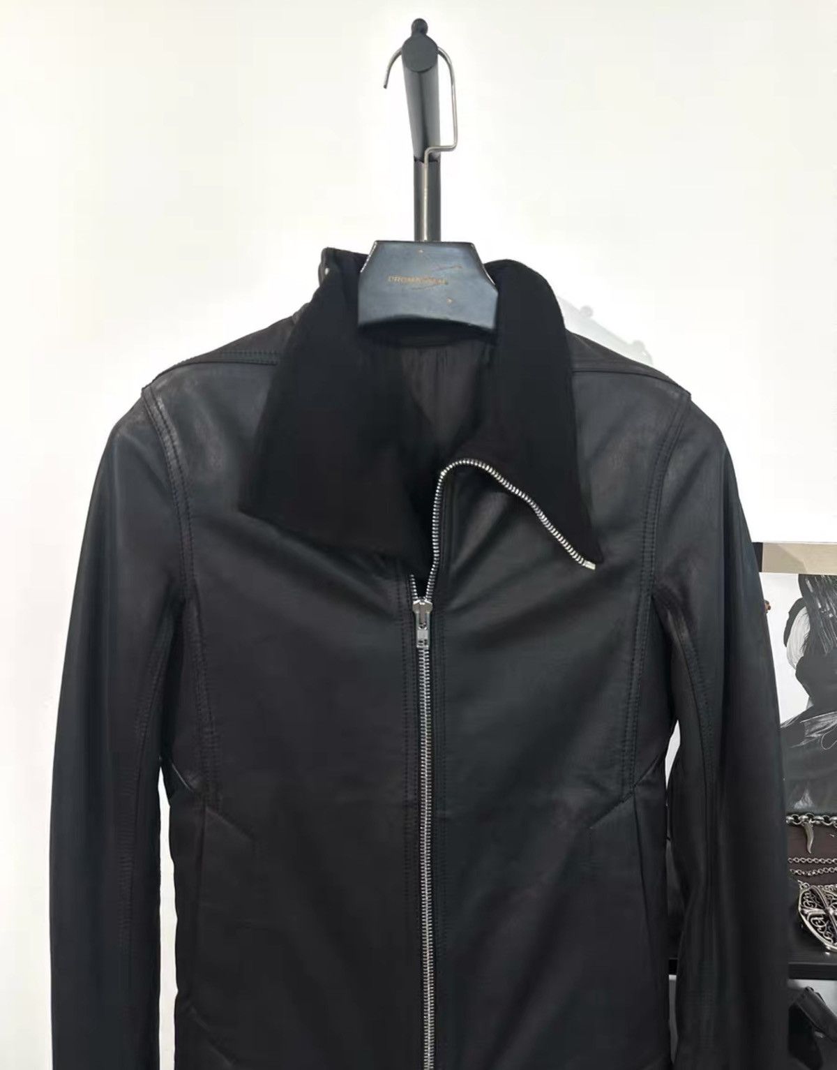 Rick Owens Rick Owens Leather-Panel Wool Blend Mid-Length Coat Size US S / EU 44-46 / 1 - 6 Thumbnail
