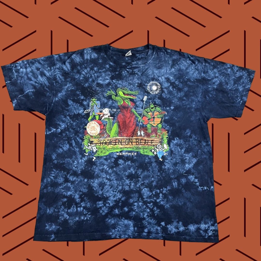 Vintage Sundog Graphic Tee Mens XL Blue Alligator Animals T-Shirt Size US XL / EU 56 / 4 - 1 Thumbnail