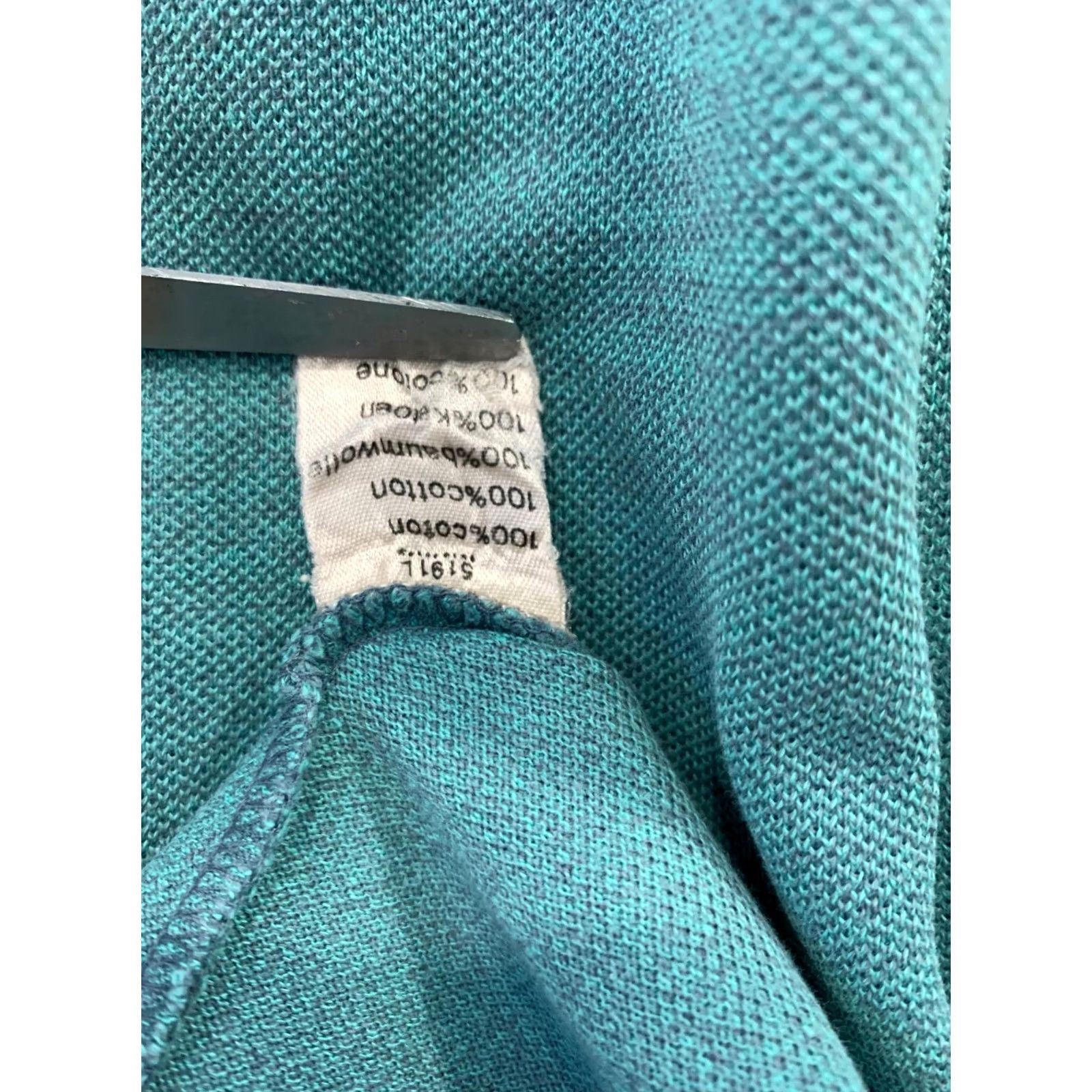 Lacoste VTG Lacoste Polo Shirt Made France Teal Heathered 80s XL Men Size US XL / EU 56 / 4 - 4 Thumbnail