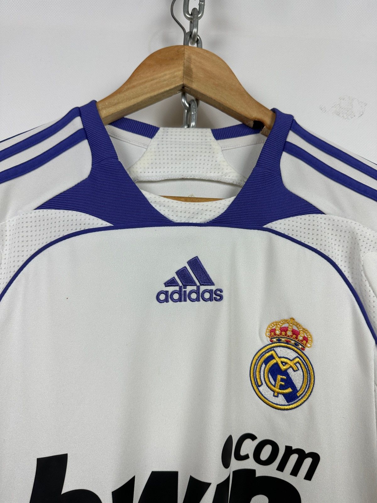 Adidas 2007/08 Adidas Real Madrid Vintage Home Soccer Jersey Size US S / EU 44-46 / 1 - 7 Thumbnail