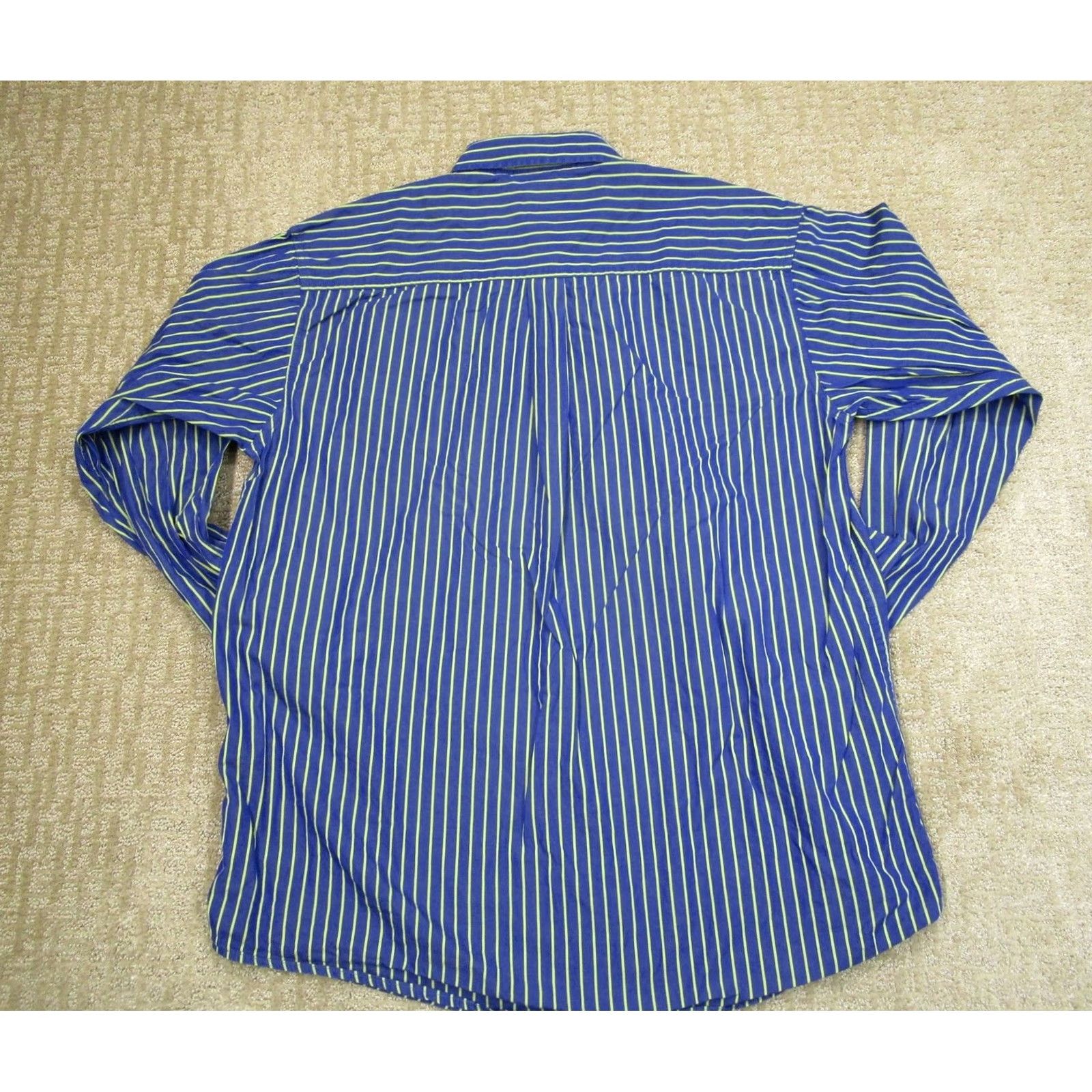 Vintage Cinch Shirt Mens Large Blue Striped Button-Down Western Paisley Embroidered Cuffs - Casual Dress Shirt Size US L / EU 52-54 / 3 - 4 Thumbnail