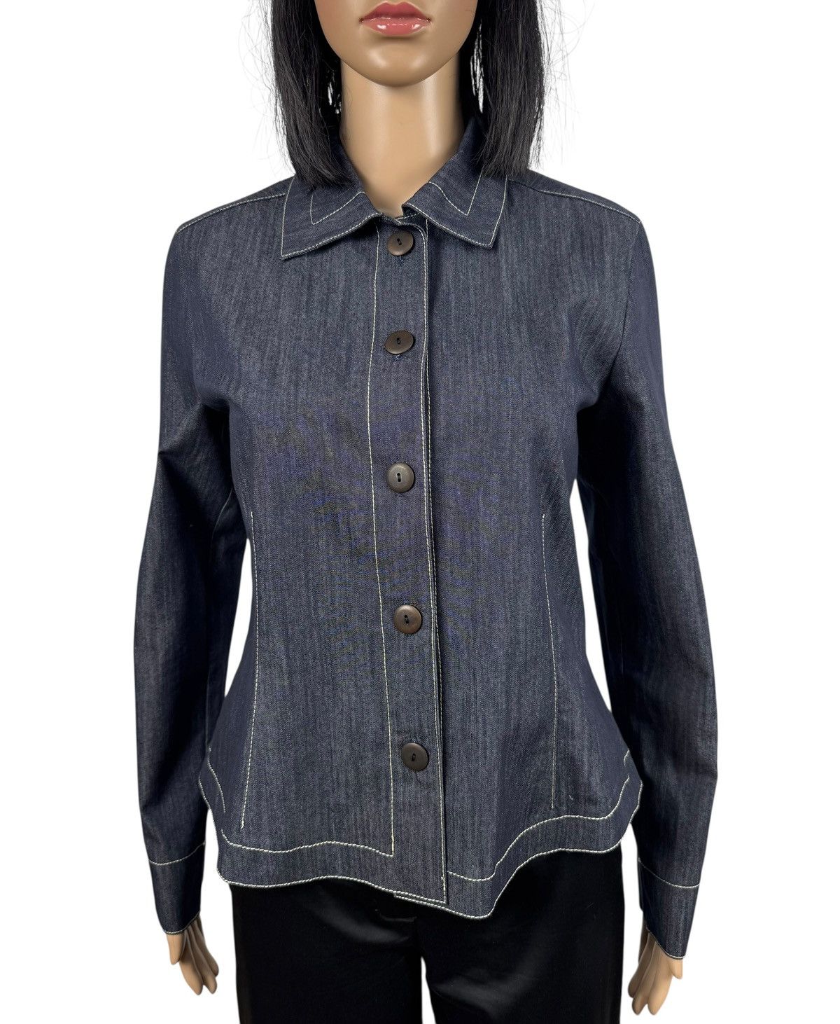 Other Sassenbach Denim Cotton Jacket Button Up size DE34 IT40 Size S / US 4 / IT 40 - 2 Thumbnail