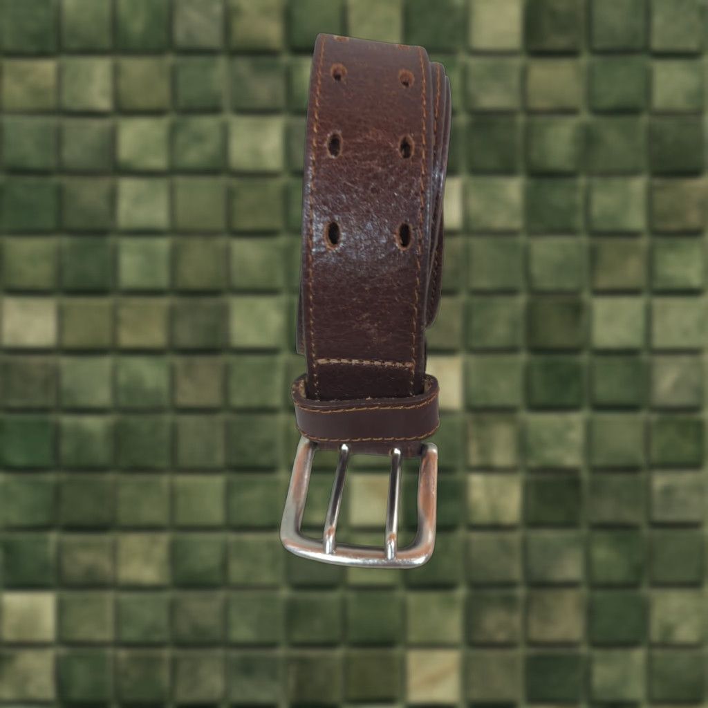 Doublet Mens Belt Brown Leather 2 Hole Double Prong 2XL Mexico Belt Width 1.5" Buckle Work Belt Mens Size ONE SIZE - 1 Thumbnail