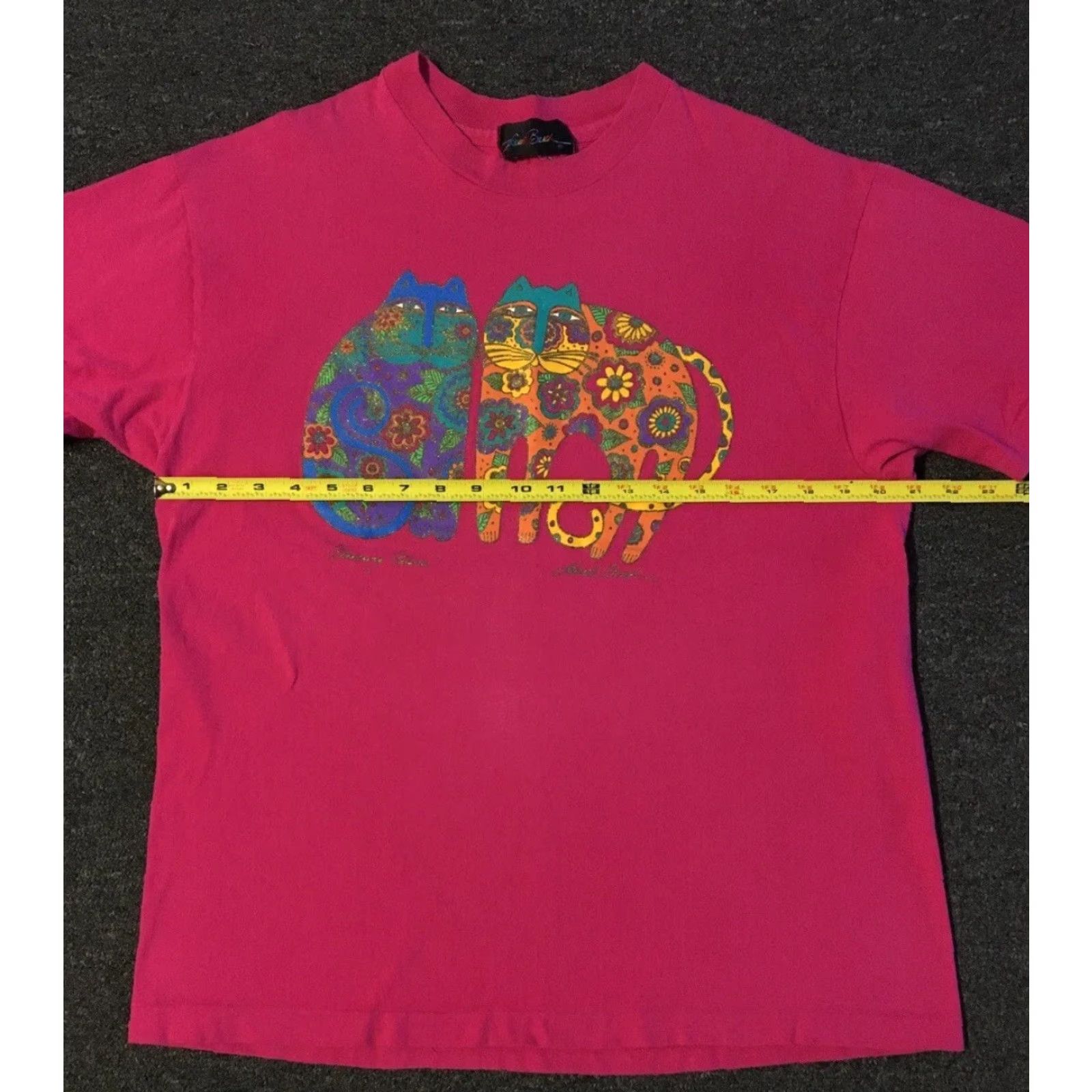 Vintage VINTAGE 90s Laurel Burch Abstract Cat Art Shirt M USA Single Stitch T-Shirt Short Sleeve Pink Men Size US M / EU 48-50 / 2 - 5 Thumbnail