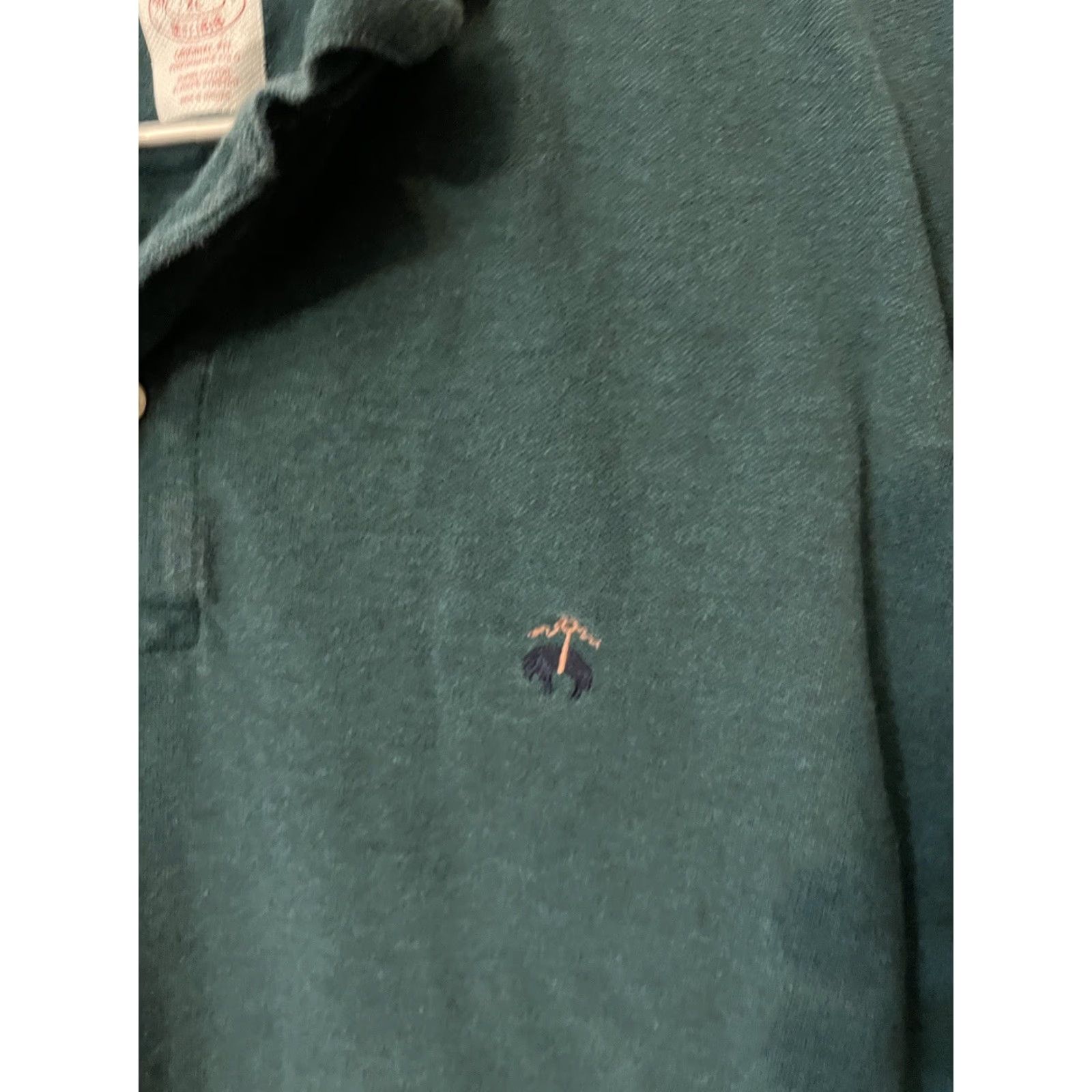 Brooks Brothers Brooks Brothers Polo Shirt Green Teal Mens XL Short Sleeve Collared 100% Cotton Golf Performance Size US XL / EU 56 / 4 - 4 Thumbnail