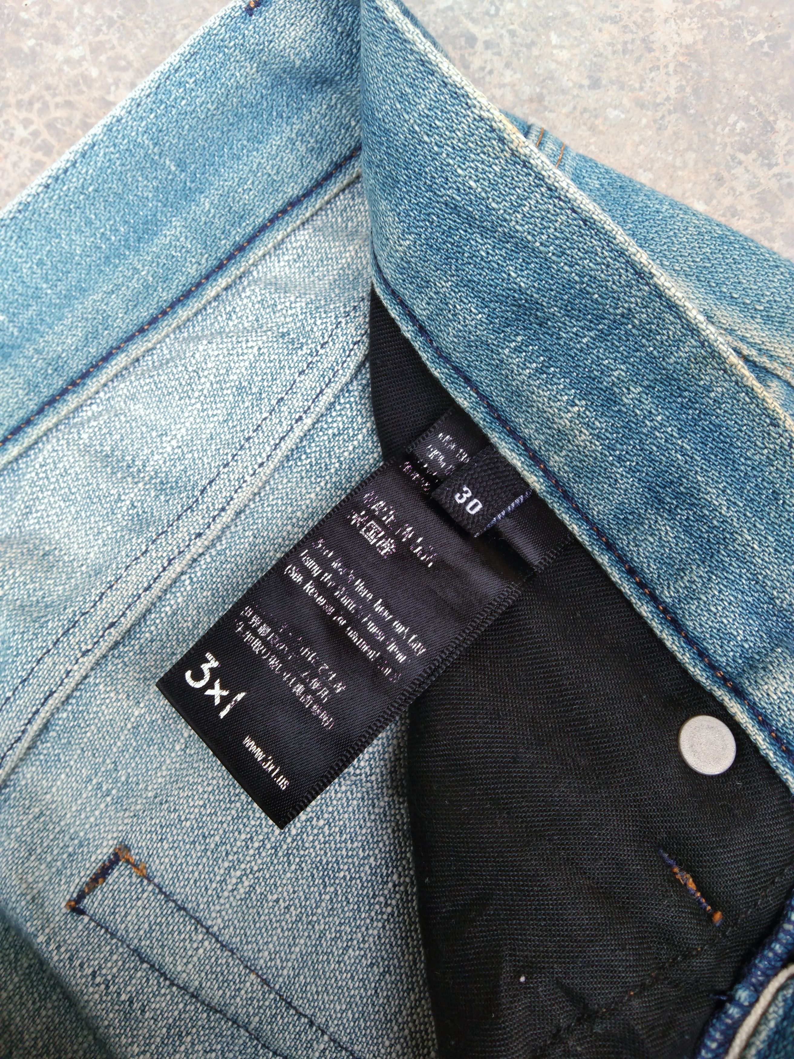 3x1 Vintage Japan 3 X 1 Selvedge Redline Distressed Jeans 30x30 Size US 30 / EU 46 - 8 Thumbnail