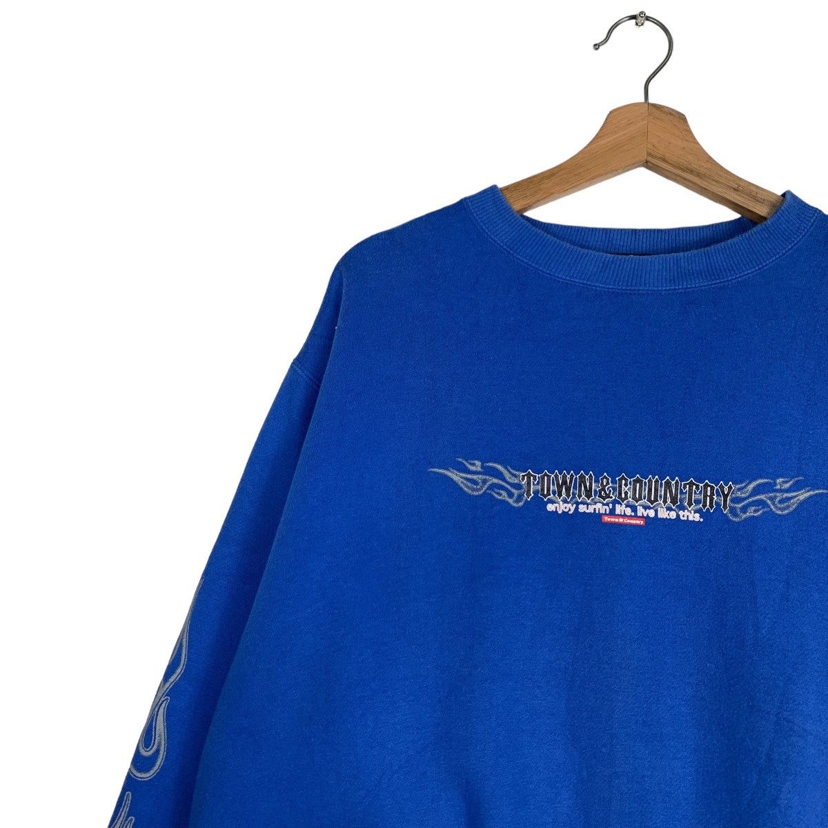 Japanese Brand TOWN & COUNTY Surfboard Wear Big Logo Sweatshirts #0718-C33 Size US L / EU 52-54 / 3 - 6 Thumbnail