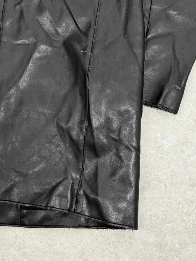 Emporio Armani 1990s Emporio Armani Black Long Classy Leather Jacket Size US M / EU 48-50 / 2 - 9 Thumbnail