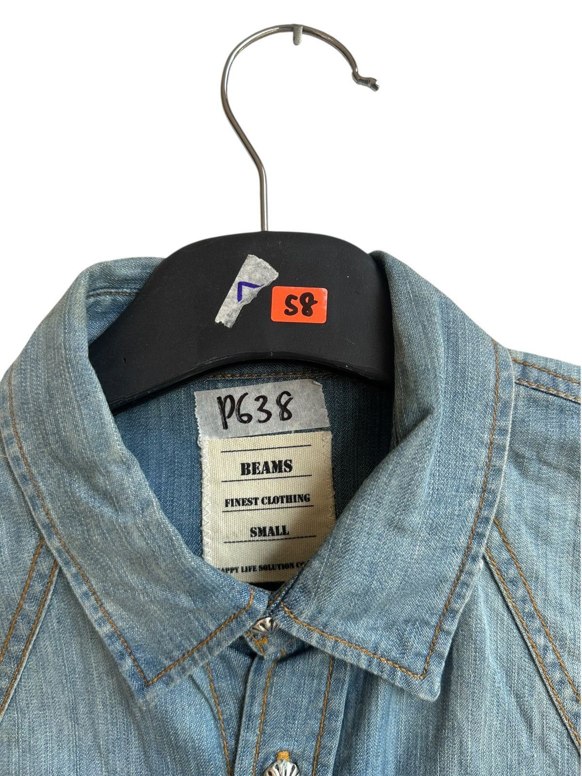 Beams Plus Vintage Beams Chambray Western Shirt Size US S / EU 44-46 / 1 - 3 Thumbnail