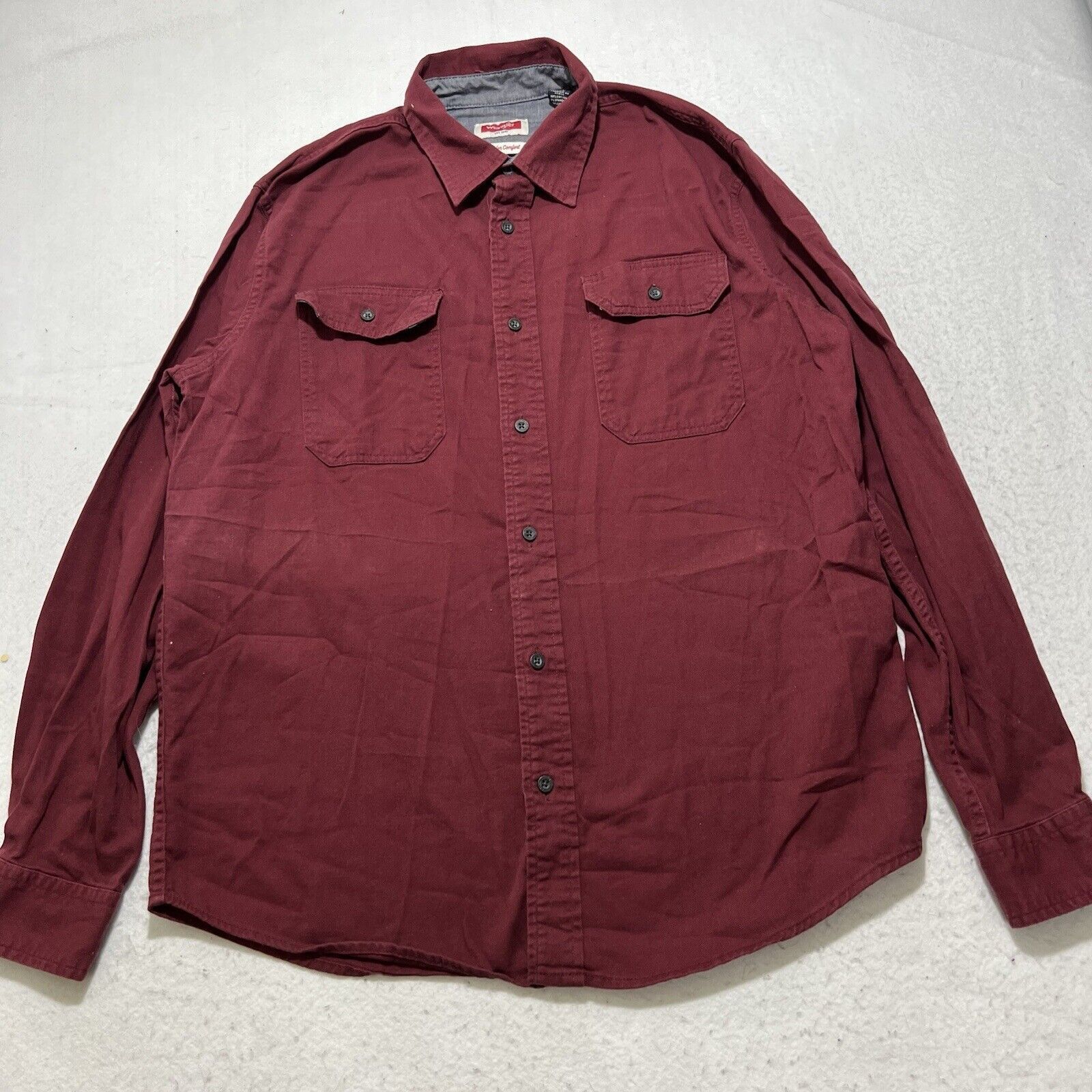 Wrangler Wrangler Medium Maroon Button Up Flannel Shirt Long Sleeve Size US M / EU 48-50 / 2 - 1 Thumbnail