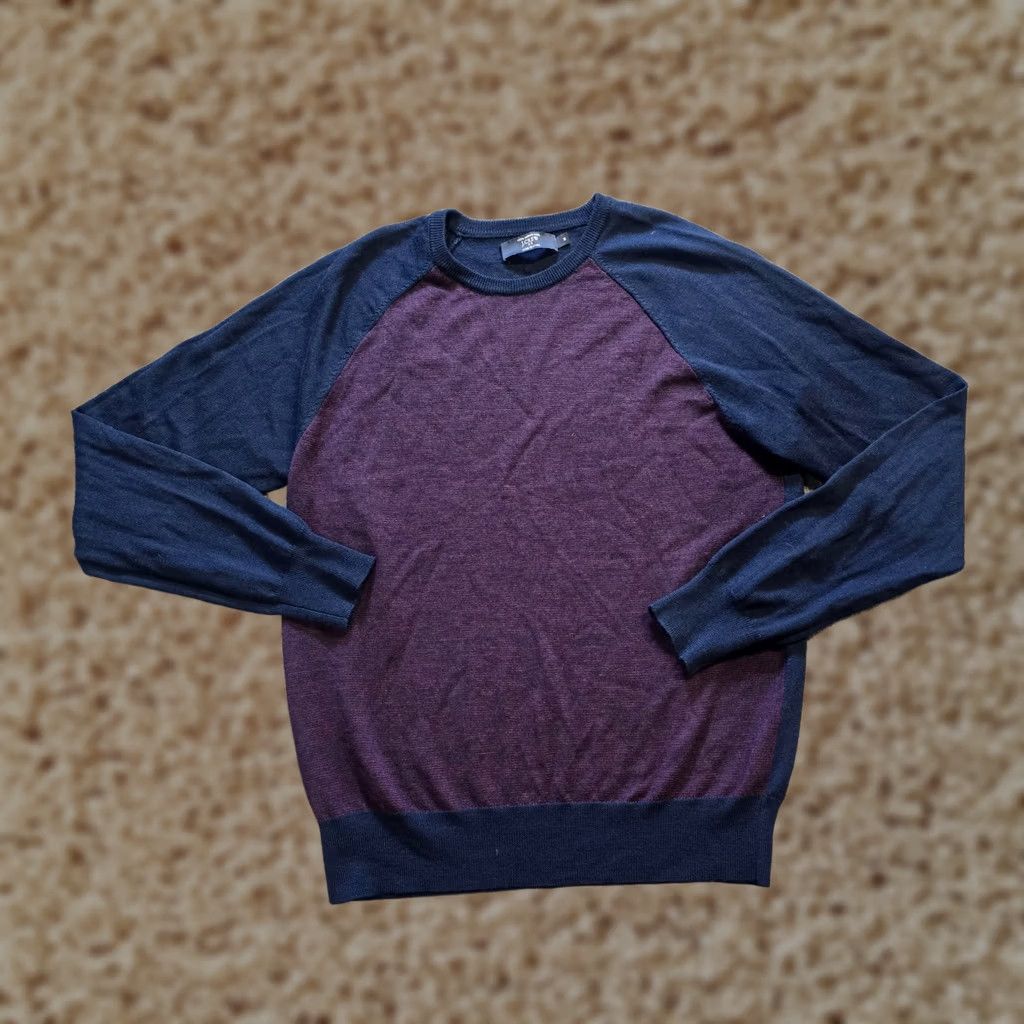 J.Crew J.CREW Sweater Mens Size Medium Blue Merino Wool Long Sleeve Crew Neck Pullover Preppy Casual Knit Modern Fit Adult Mens Size US M / EU 48-50 / 2 - 1 Thumbnail