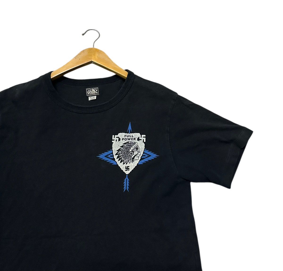 Japanese Brand Gunz wolfchief gasoline full power truck & motorcycles tee Size US L / EU 52-54 / 3 - 7 Thumbnail