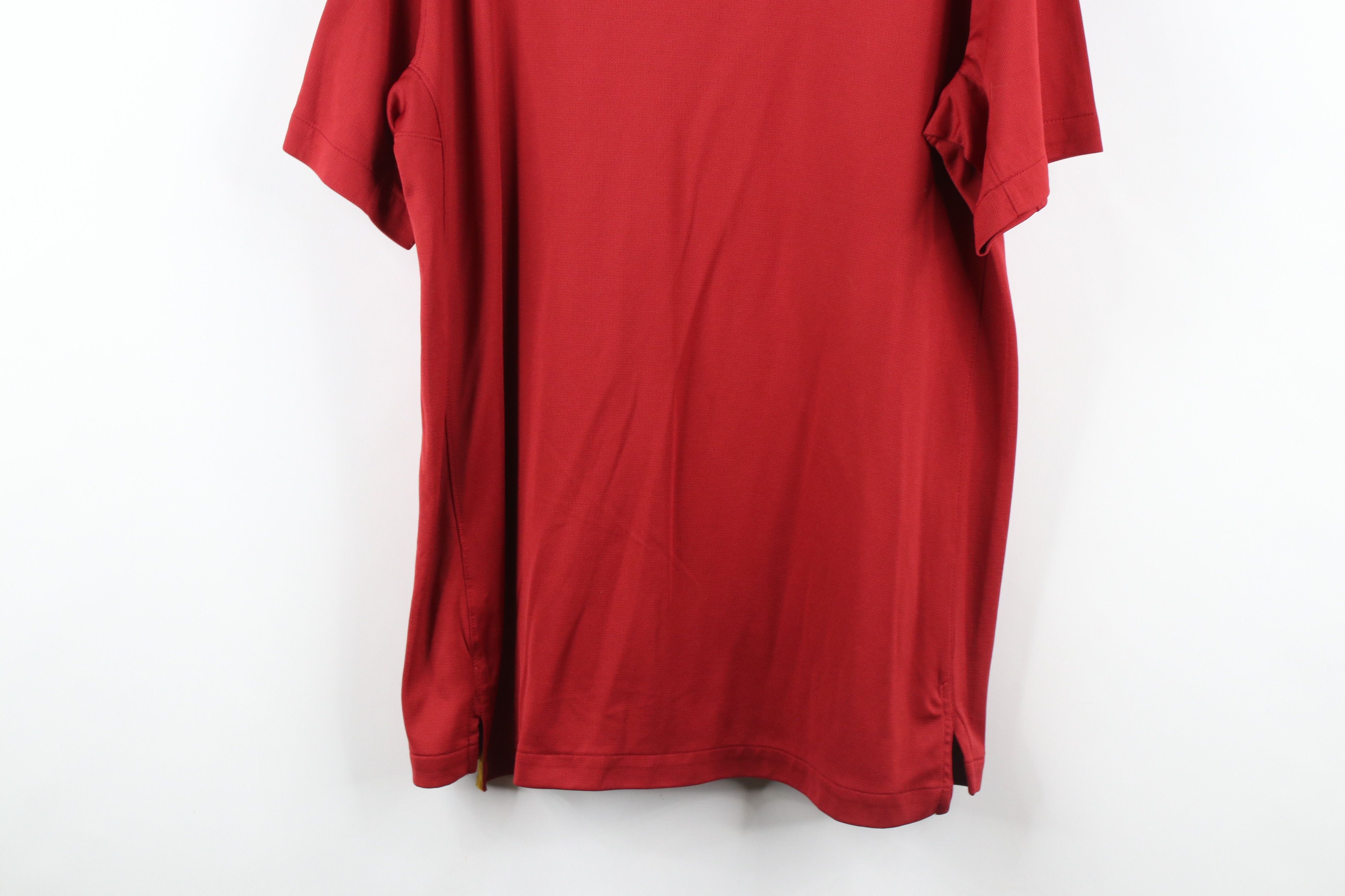 Nike × Vintage Nike Iowa State University Collared Golf Polo Shirt Red Size US L / EU 52-54 / 3 - 12 Thumbnail