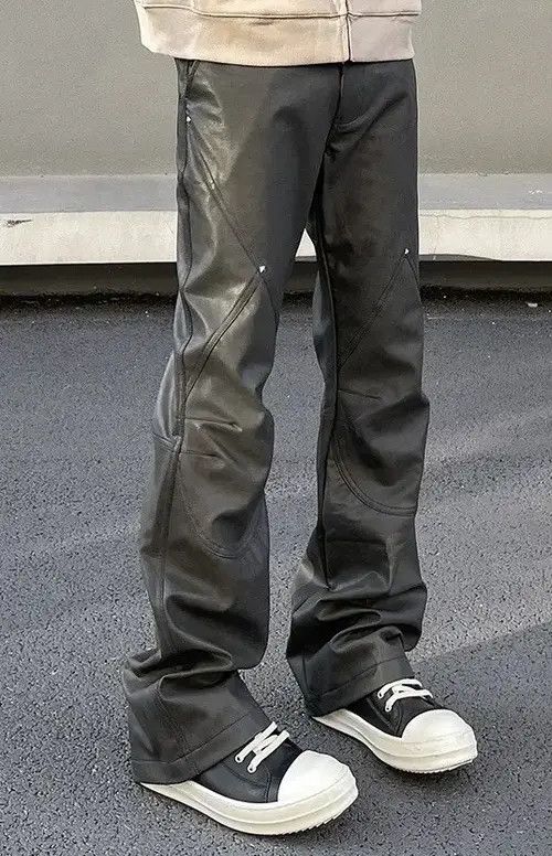 Japanese Brand Sawako x Meifa Avant garde studded pu leather flare pants Size US 32 / EU 48 - 1 Thumbnail