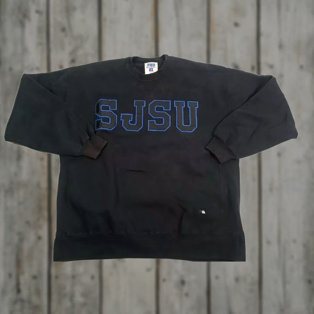 Vintage VINTAGE Russell Crewneck Sweatshirt XXL 2XL San Jose State SJSU Oversized Gray Men Size US XXL / EU 58 / 5 - 1 Thumbnail