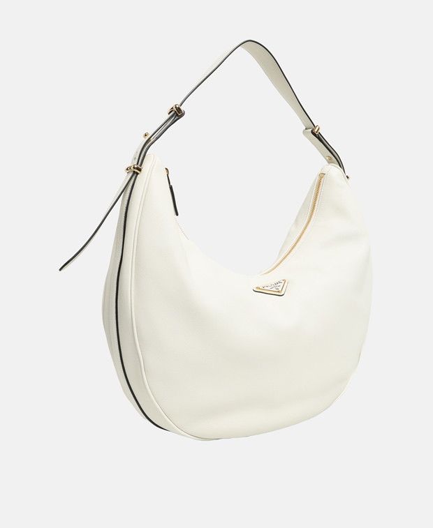 Prada Leather Shoulder Bag in White, Women's