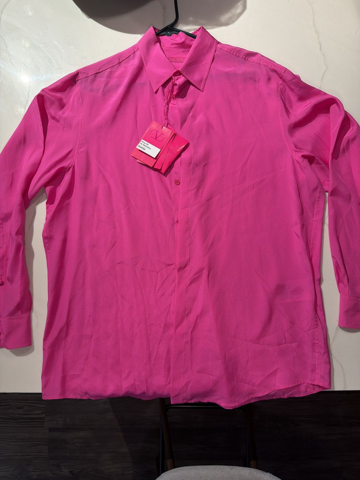 Valentino Valentino PP Silk Button up Shirt Size US M / EU 48-50 / 2 - 10 Thumbnail