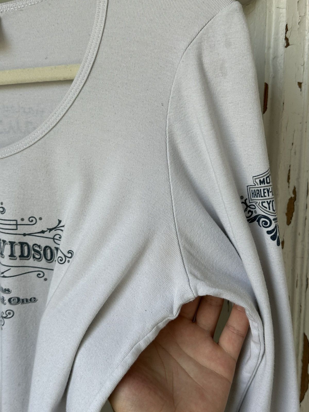 Vintage Vintage Harley-Davidson White Long Sleeve Size XL / US 12-14 / IT 48-50 - 9 Thumbnail