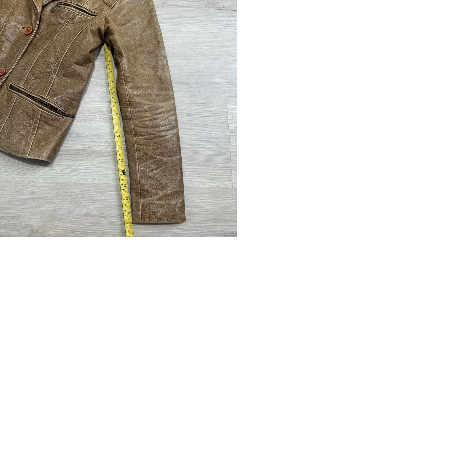 Vintage VINTAGE Dinosaure Blazer Women’s Small Brown Leather 90s Y2K Boho Patina Size S / US 4 / IT 40 - 9 Thumbnail