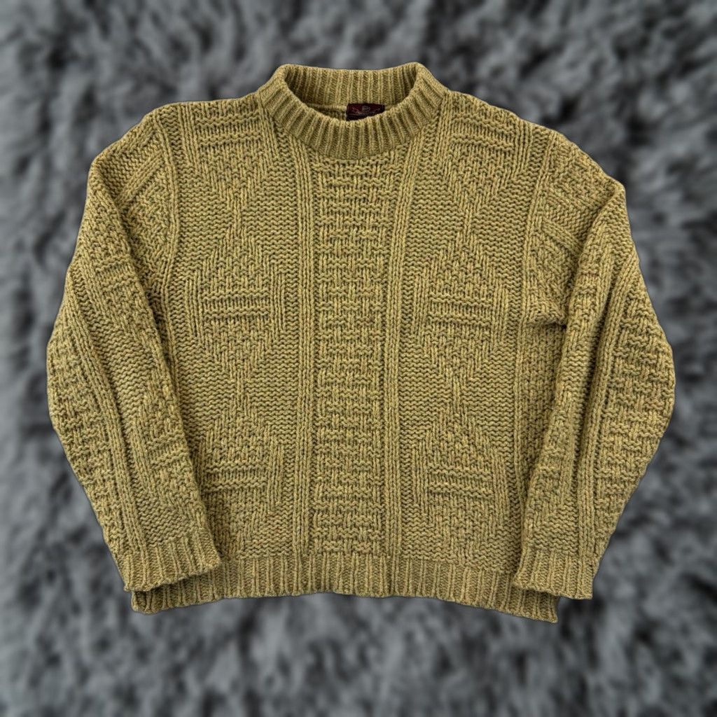 Van Heusen VINTAGE Van Heusen Sweater Mens L Mustard 60s Wool Blend Knit Preppy USA Size US L / EU 52-54 / 3 - 1 Thumbnail