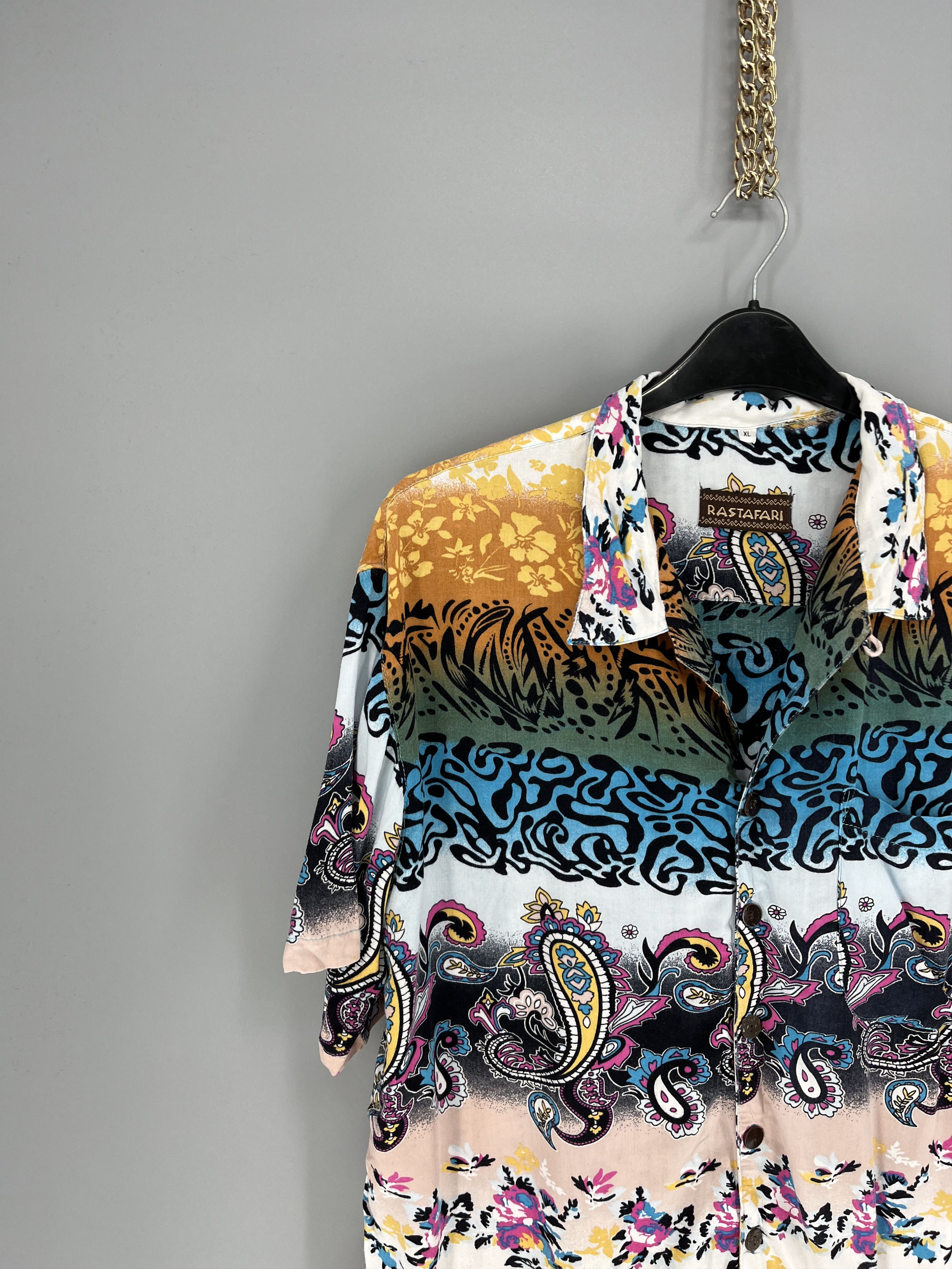 Vintage Vintage Y2K STREETWEAR Art Streetwear Hawaiian Travis Scott Size US XL / EU 56 / 4 - 4 Thumbnail