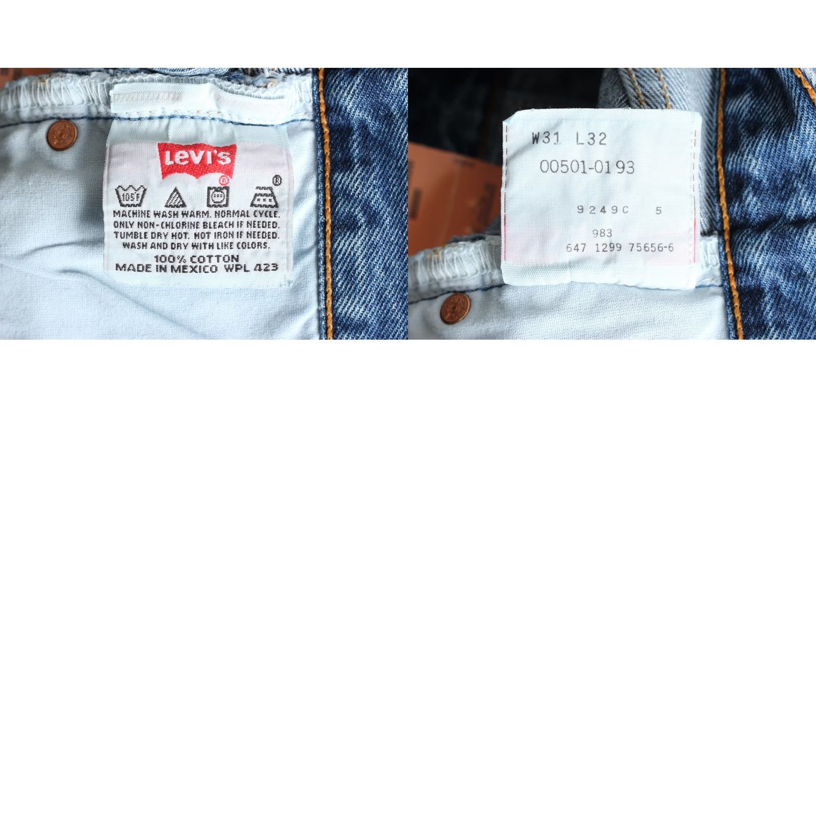Levi's VINTAGE Levi’s 501 Jeans Men 31/32 W31 L32 Regular Straight Preshrunk 1999 December Blue Size US 31 - 8 Thumbnail