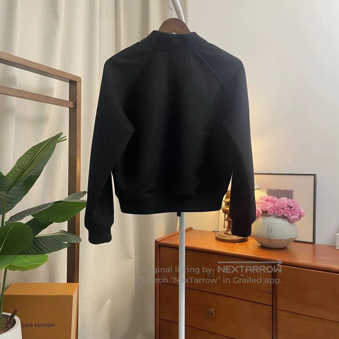 Hermes HERMES Black Zip-Up Casual Knit Top. Size US XS / EU 42 / 0 - 2 Thumbnail