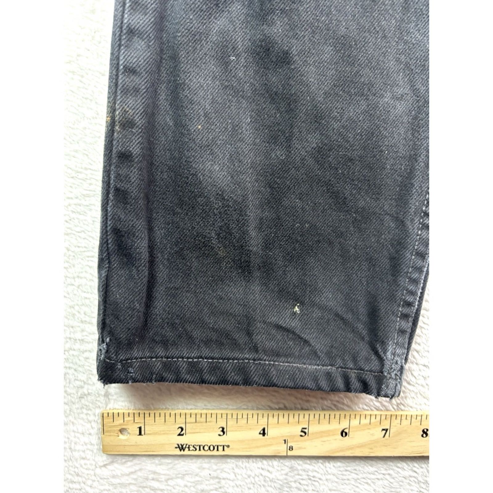 Levi's VINTAGE Levi's 521 Jeans Men Black 32x34 Straight Distressed 5-Pocket Denim Zip Button Leather Logo 90s USA Size US 32 / EU 48 - 5 Thumbnail
