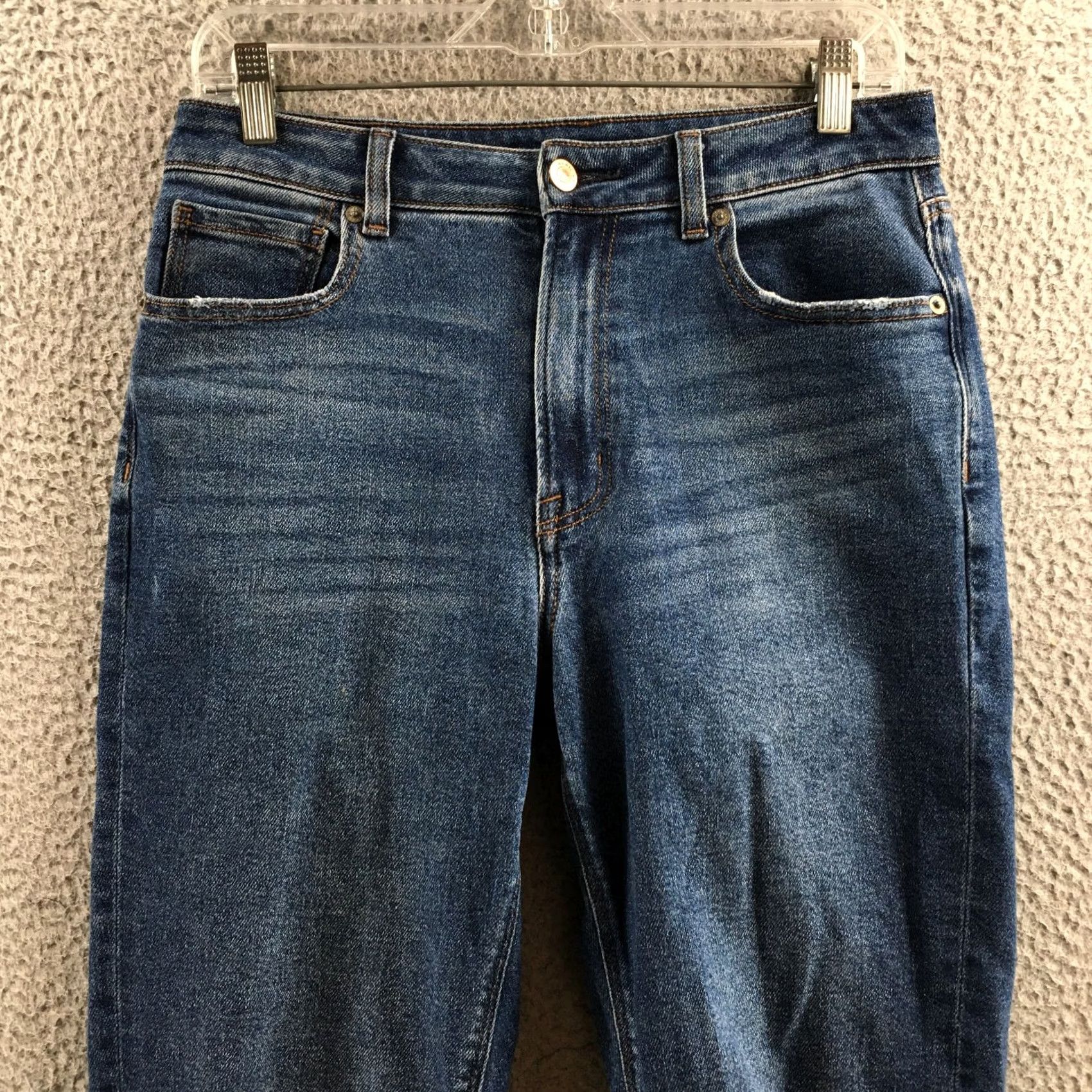 American Eagle Outfitters American Eagle Outfitters Jeans Womens 6 Blue Distressed Zip Fly Button Front Casual Pocket Size 28" / US 6 / IT 42 - 2 Thumbnail