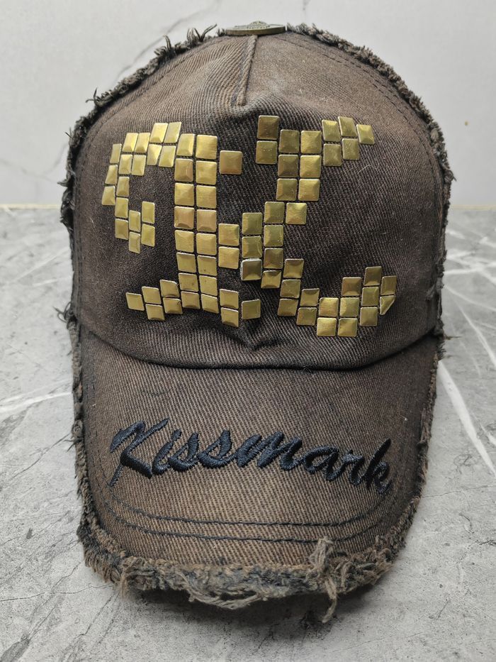 Japanese Brand Vintage Kissmark Distressed Style Cap Hat Size ONE SIZE - 2 Thumbnail