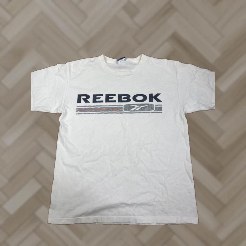 Reebok VINTAGE Reebok Logo Graphic T Shirt Mens M White Crew Neck USA #7853 Size US M / EU 48-50 / 2 - 1 Thumbnail