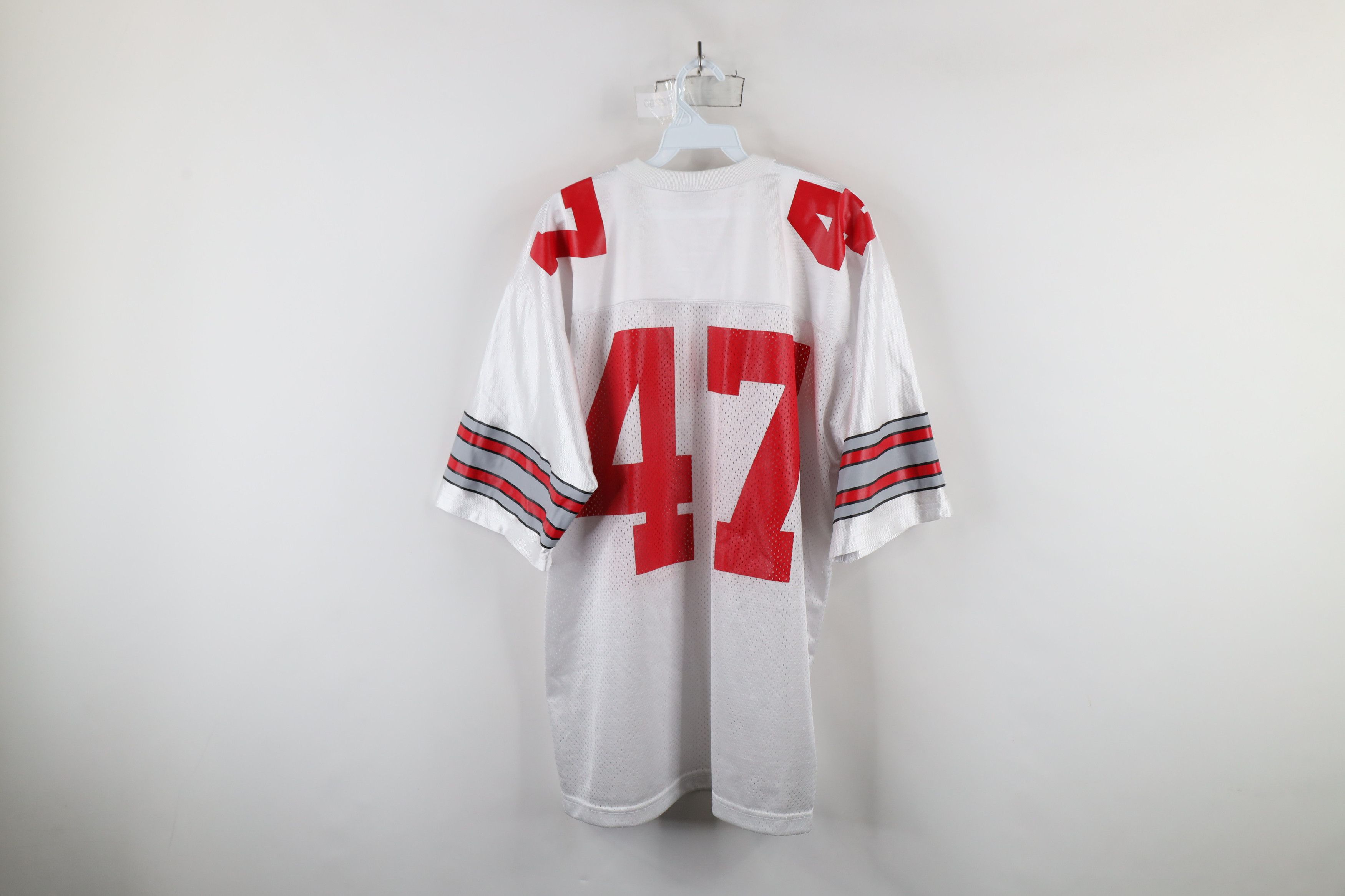 Nike × Vintage Vintage Nike Ohio State University Football Jersey White #47 Size US L / EU 52-54 / 3 - 13 Thumbnail