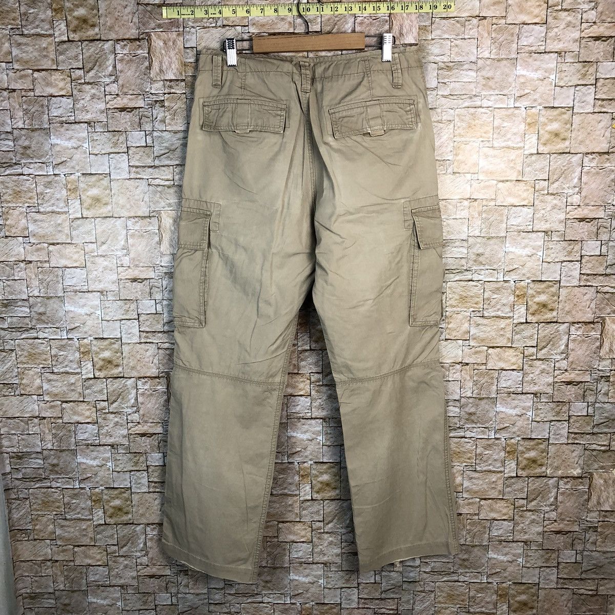 Japanese Brand Top Valu Brown Cargo Multipocket Pants #A719 Size US 32 / EU 48 - 15 Thumbnail