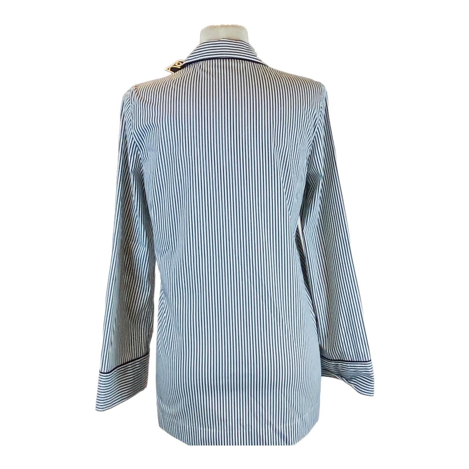 Dolce & Gabbana Dolce Gabbana Colar Pajama Strip Shirt Size S / US 4 / IT 40 - 3 Thumbnail