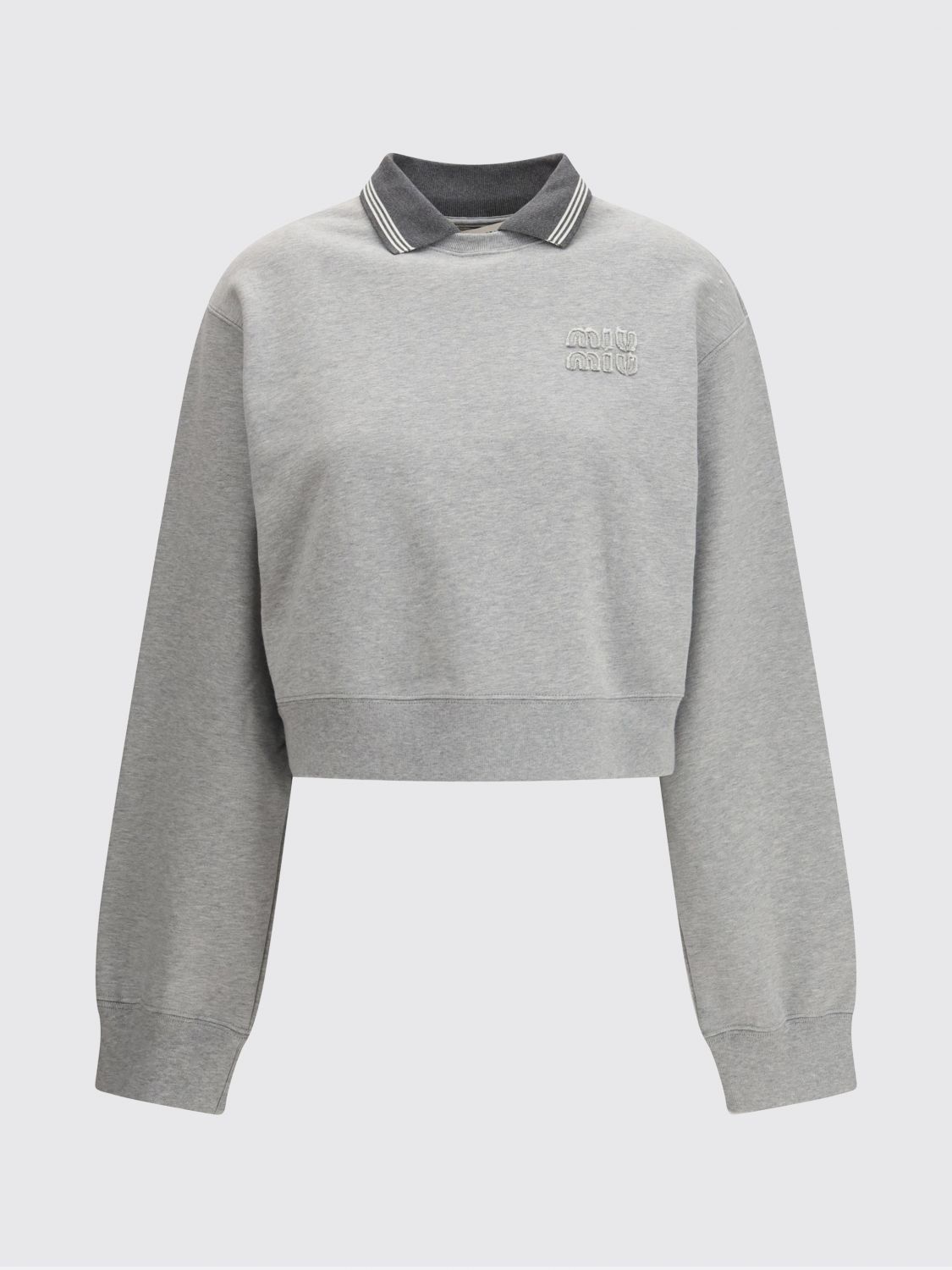 Miu Miu Miu Miu Sweatshirt Woman Grey Size S / US 4 / IT 40 - 1 Preview