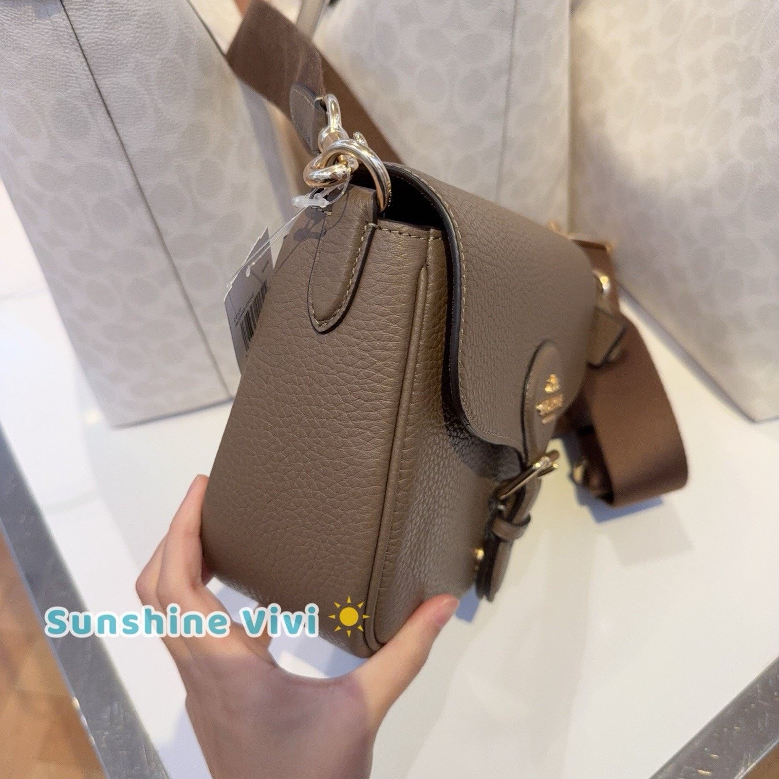 Coach NWT COACH Amelia Saddle Bag Shoulder CP107 Gold/Dark Stone Size ONE SIZE - 2 Thumbnail