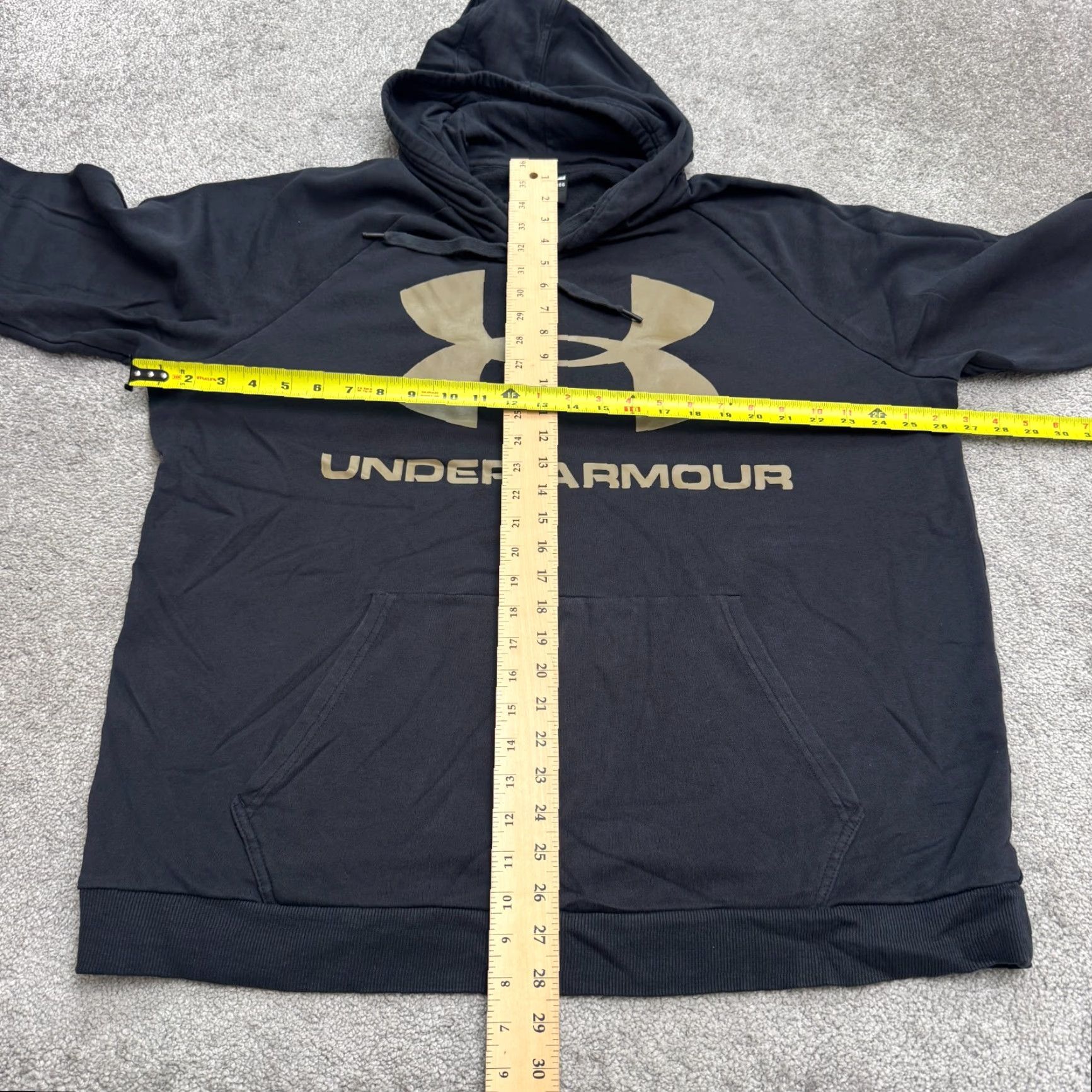 Under Armour Under Armour Hoodie Pullover Graphic Sweatshirt Men 2XL Black Fleece Activewear Size US XXL / EU 58 / 5 - 6 Thumbnail