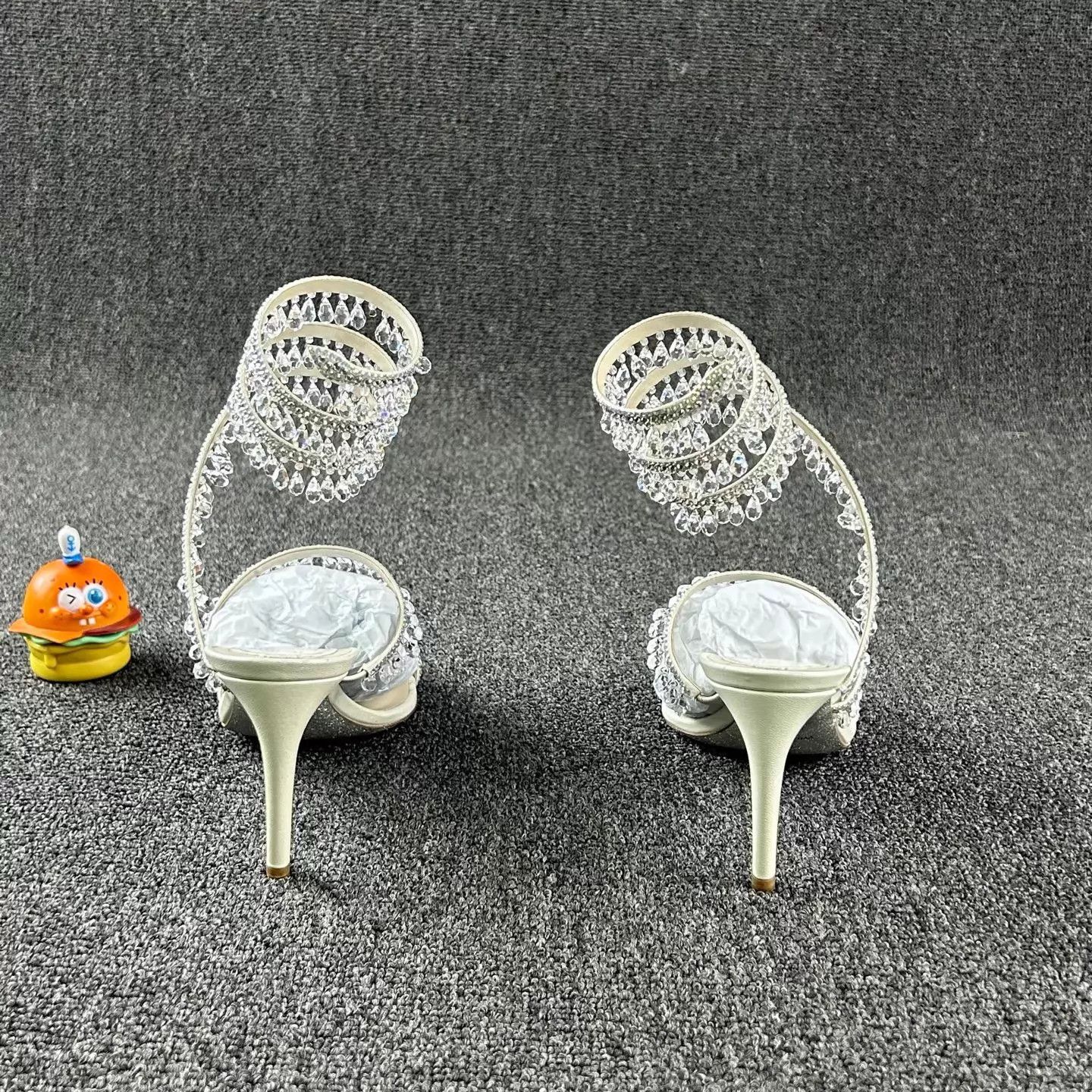 Rene Caovilla Rene Caovilla Silver Crystal-Embellished Sandals 37 Size US 6.5 / IT 36.5 - 5 Thumbnail