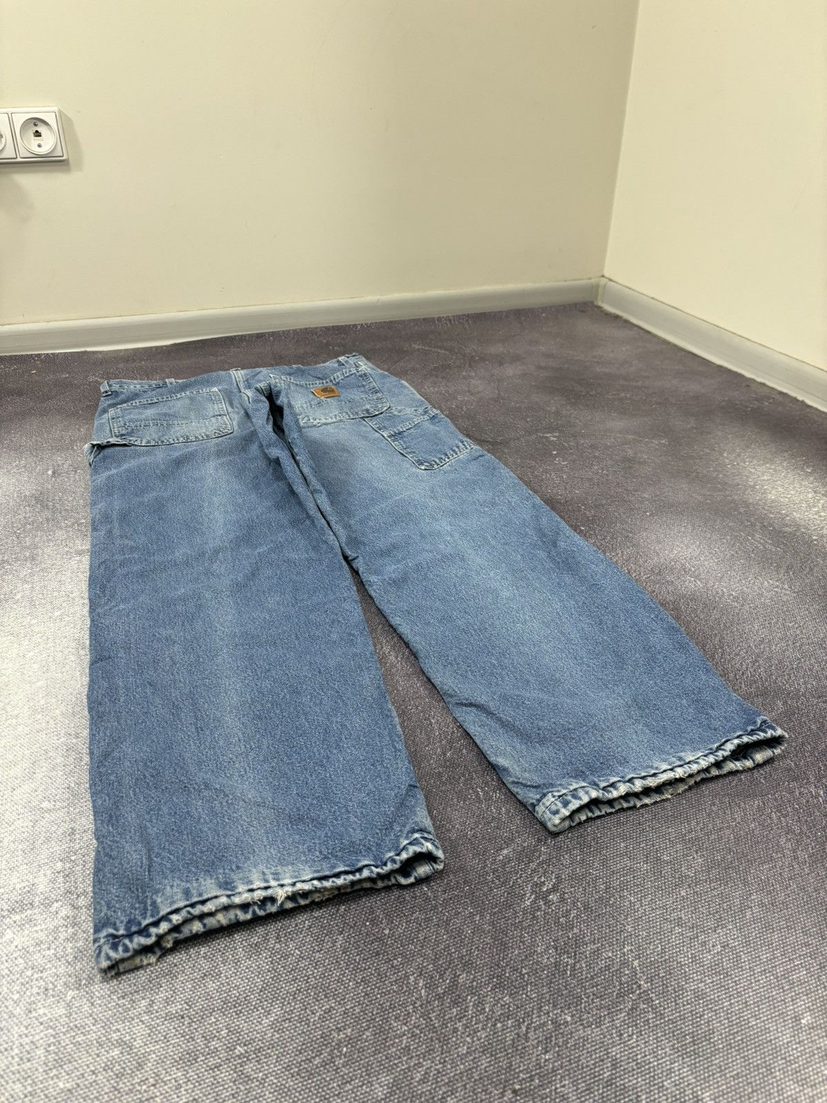 Carhartt Vintage 90s Carhartt USA Blue Insulated Denim Baggy Jeans Size US 36 / EU 52 - 3 Thumbnail