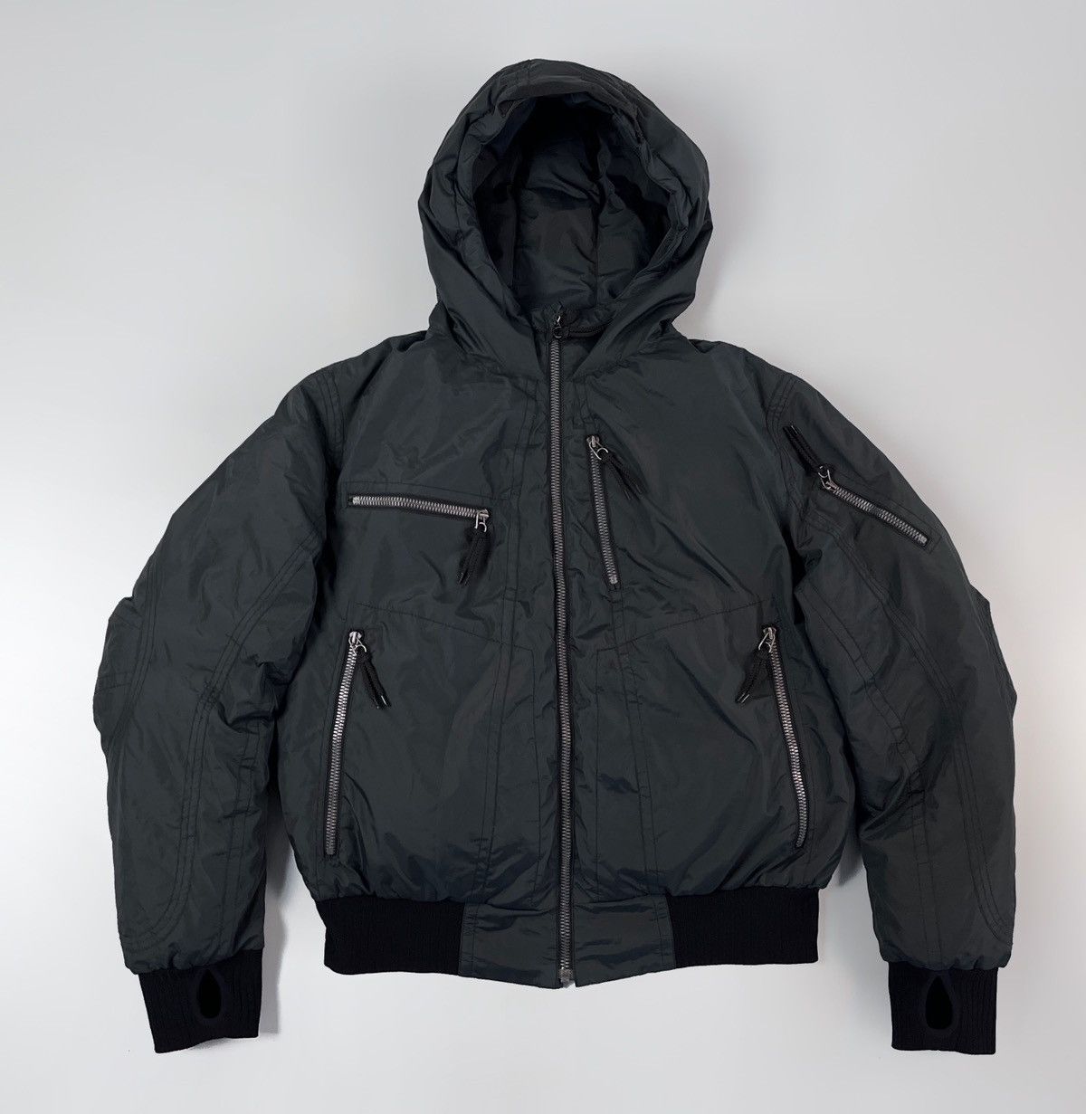Designer × JET SET 🔥Rare JET SET Designer Puffer Bomber Jacket Size US XL / EU 56 / 4 - 5 Thumbnail