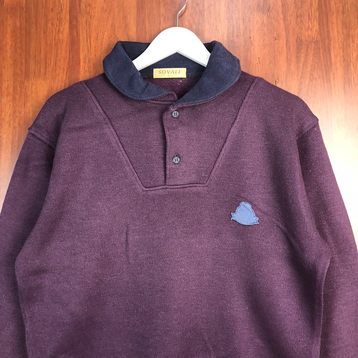 Japanese Brand × Vintage Sovali Purple vintage japan Sweathshirt #7537 Size US M / EU 48-50 / 2 - 2 Thumbnail