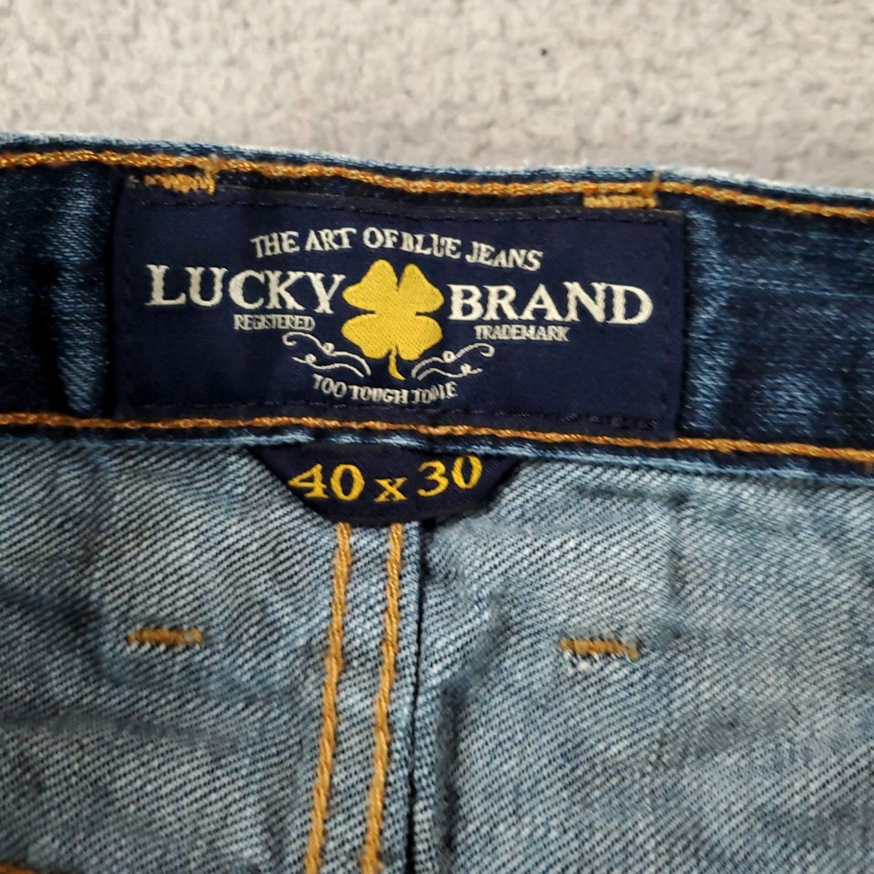 Lucky Brand Lucky Brand Jeans Mens 40x30 Blue Medium Wash 181 Relaxed Straight Denim Baggy Size US 40 / EU 56 - 6 Thumbnail
