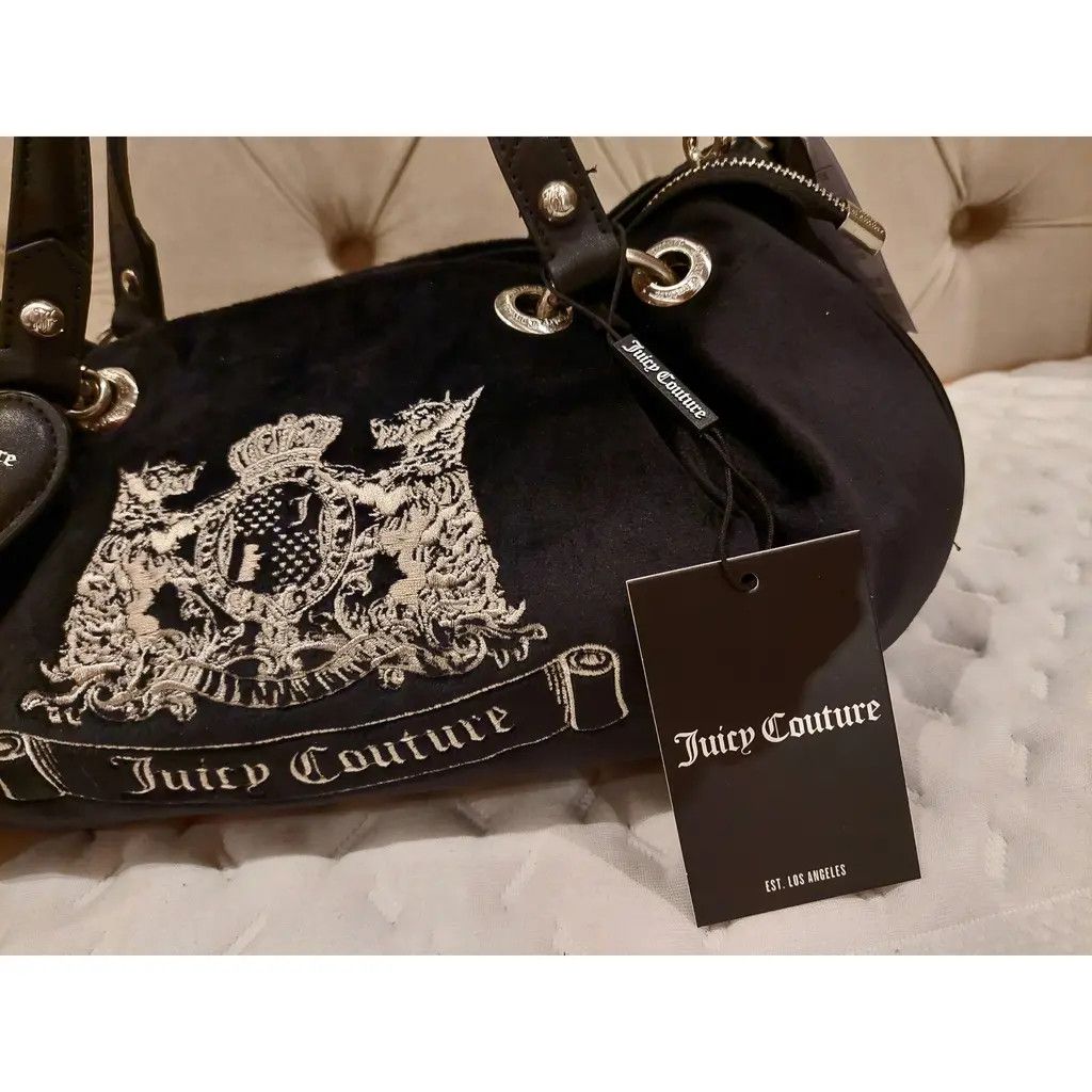 Juicy Couture Juicy Couture black velvet Scottish Terrier handbag vintage Size ONE SIZE - 5 Thumbnail