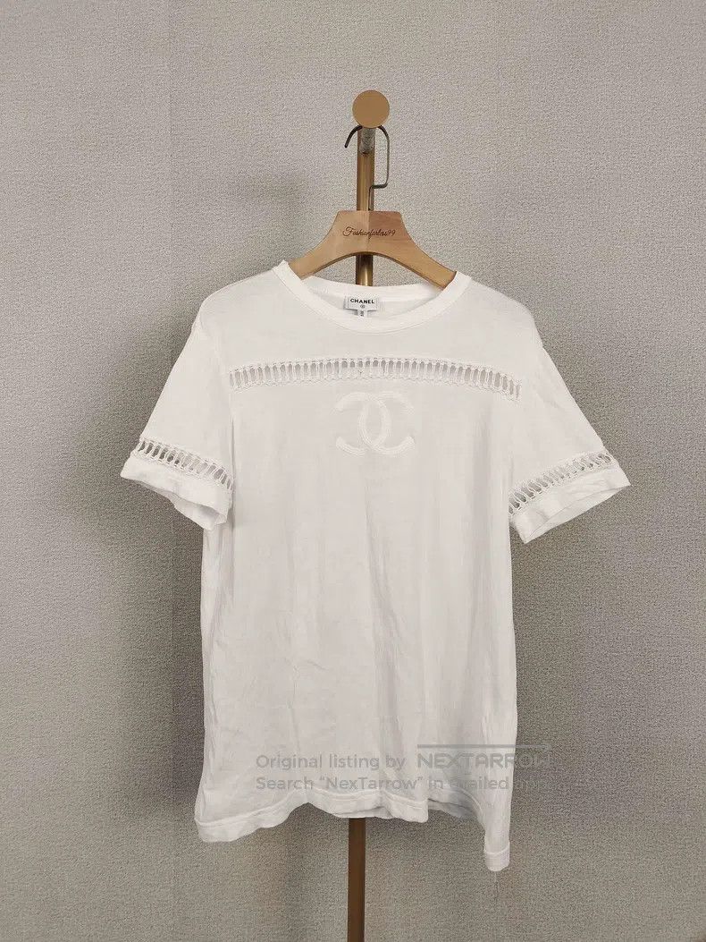 Chanel Chanel Double C white T-shirt Size XS / US 0-2 / IT 36-38 - 1 Thumbnail