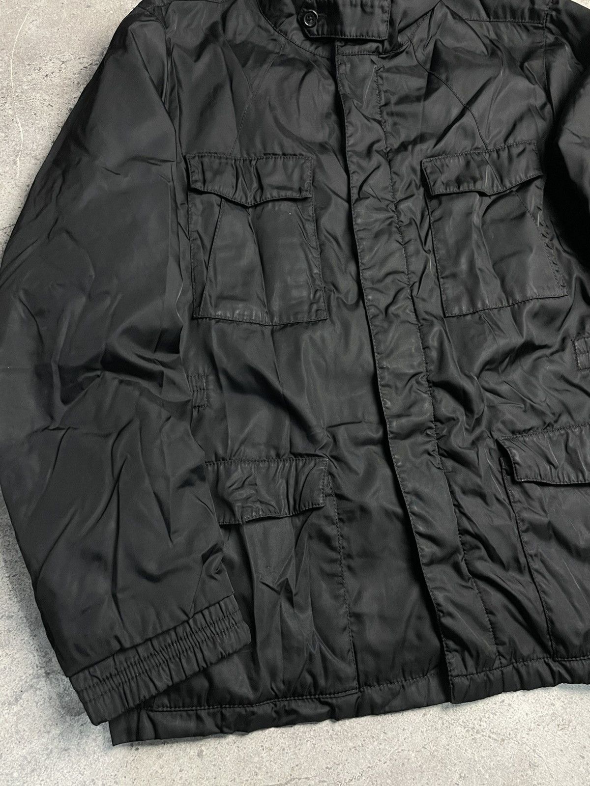 Prada Prada Milano Nylon Military Black Field Jacket Size US XL / EU 56 / 4 - 2 Thumbnail