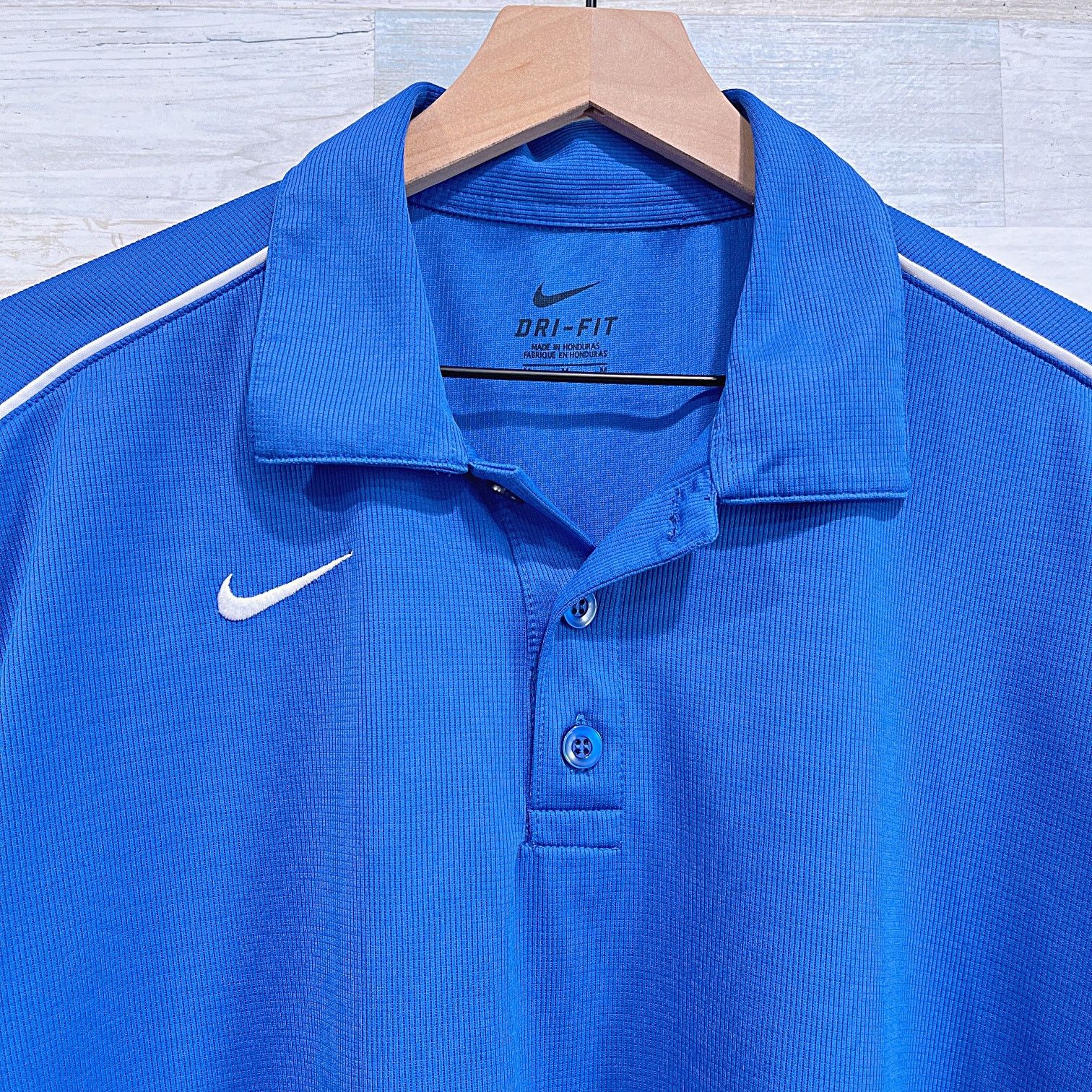 Nike Nike Dri Fit Tech Golf Polo Shirt Blue White Mens Medium Size US M / EU 48-50 / 2 - 2 Thumbnail