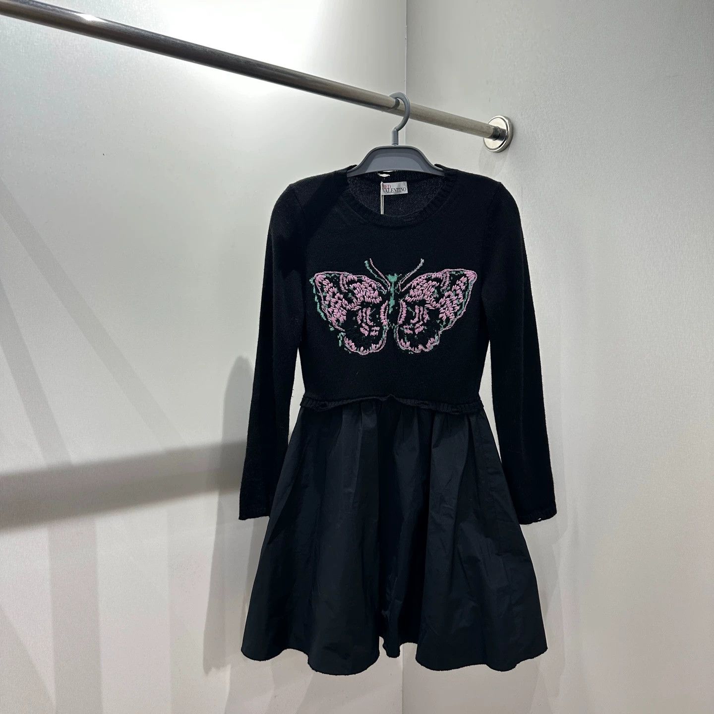 Valentino Valentino Butterfly Embroidered Wool Knit XS Dress 492 Size M / US 6-8 / IT 42-44 - 1 Thumbnail