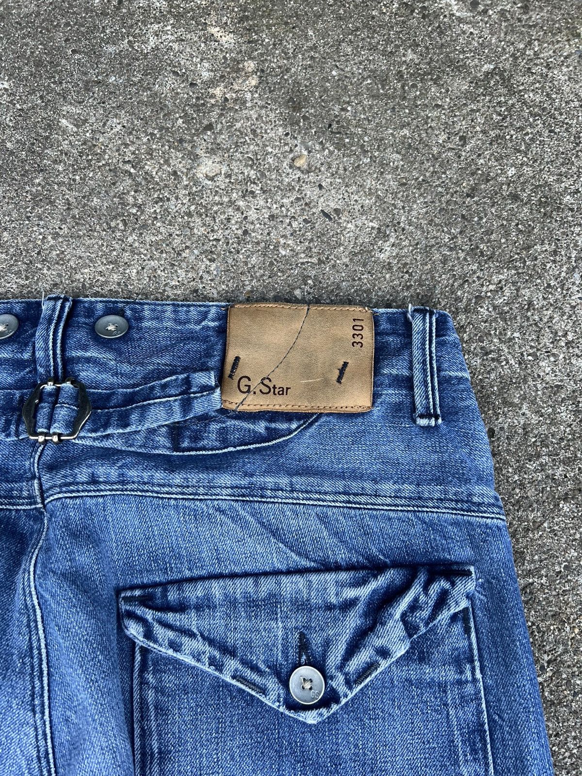 Balmain Vintage G Star Balmain Style Buckle Back Denim Jeans Size US 32 / EU 48 - 6 Thumbnail