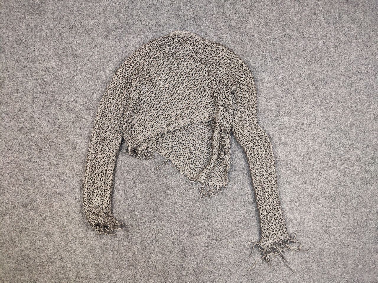 Designer Rostfrei Anett Rostel Avant Garde Mesh Asymmetric Sweater Size M / US 6-8 / IT 42-44 - 13 Thumbnail