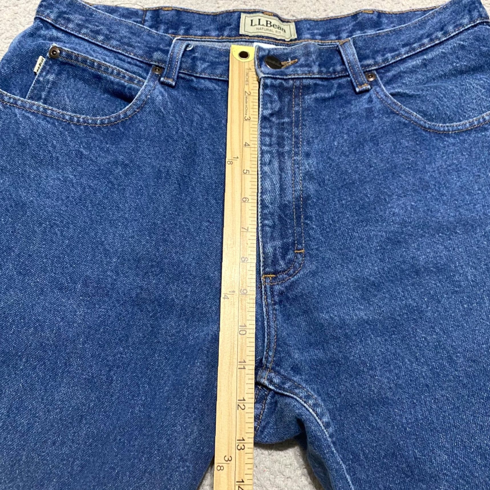 Vintage L.L. Bean Jeans Mens 34x29 Blue Denim Medium Wash Straight Leg Mid Rise Size US 34 / EU 50 - 7 Thumbnail